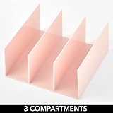 mDesign Clutch Bag Organiser – Light Pink, 5 Slots for Handbags view 2