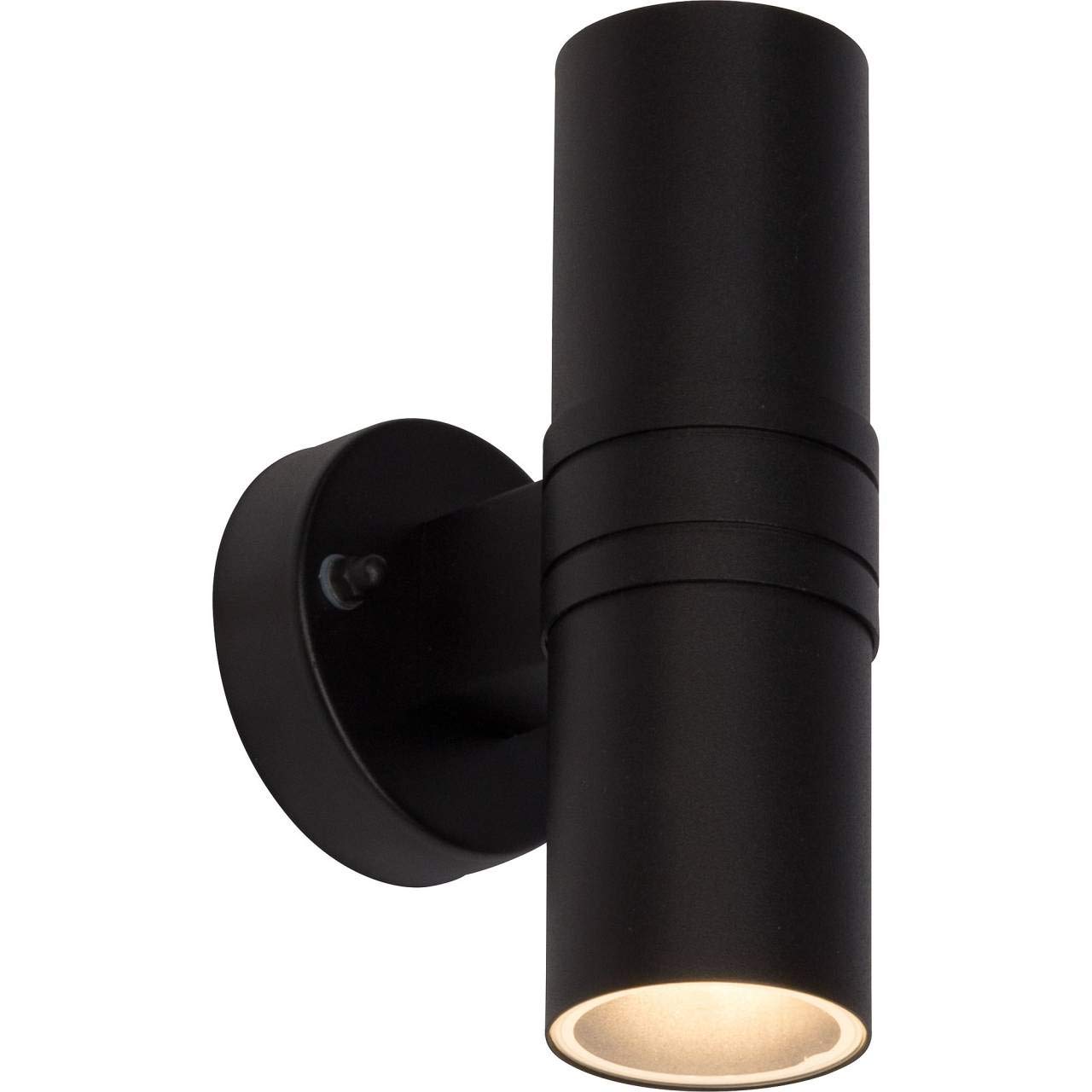 Brilliant Hanni Outdoor Wall Light 2 Bulbs 6 W Metal Black