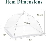 DDSHUN 6 Pack Food Cover Mesh Umbrella Tents 14x14 inch Fly Mosquito Net view 2