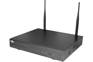 【No HDD】 10CH Full HD Security Network Video Recorder NVR System, Built-in WiFi Router, Supports 10 Cameras, Supports up to 6TB HDD, Work with Hiseeu Wireless Camera