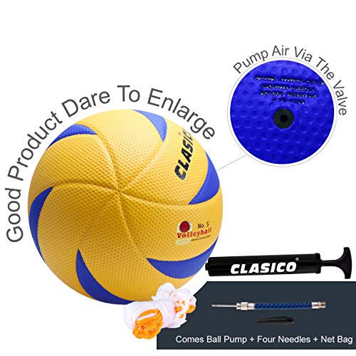 image for CLASICO Soft Volleyball Ball Micro Fabric Size 5 Laminated Indoor & Ou