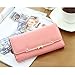 WOOLALA Women Cute Bowknot Wallet Trifold Large Capacity Long Purse