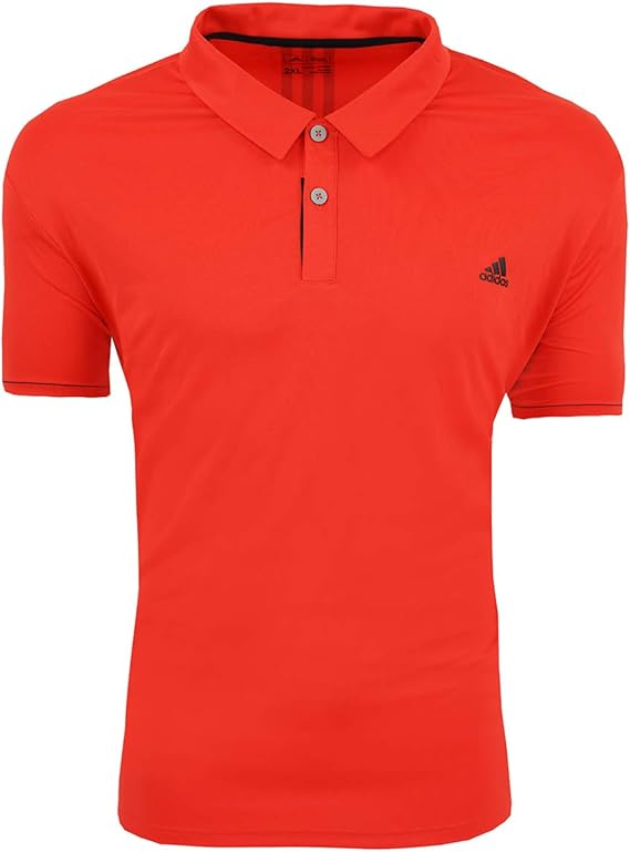 adidas Golf Men's Advantage Solid Polo Shirt, Small Hire Red Amazon.co