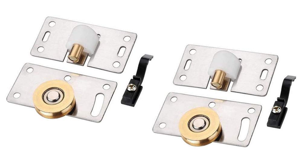 Sliding Door Roll Rollers 2 Pairs sliding door castors for wardrobe, Cupboard, window, sliding doors