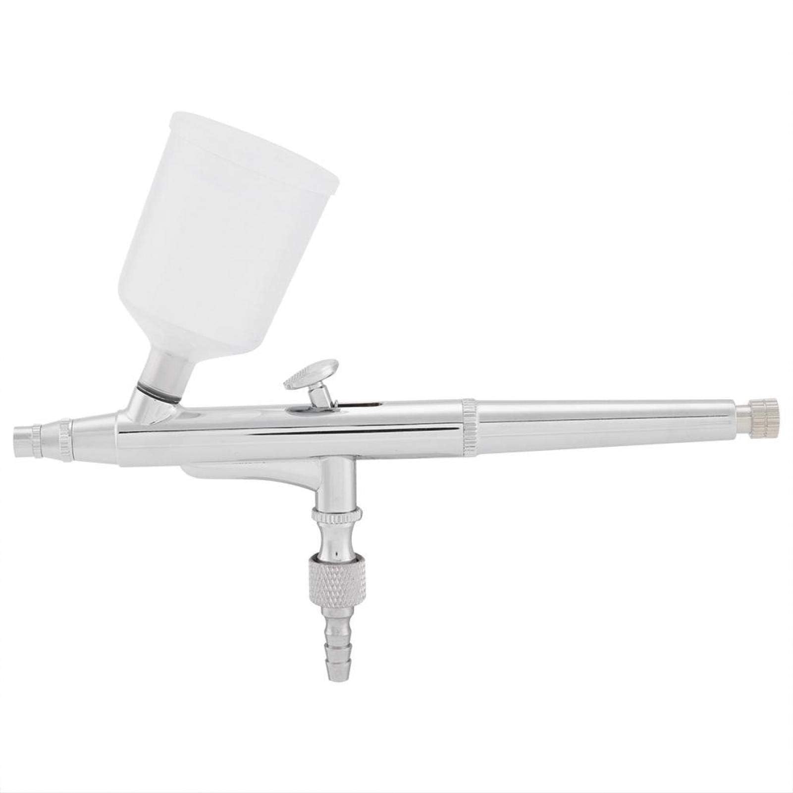 Airbrushing System Kit, Multifunctional Dual Action Airbrush Kit Needle Large Capacity Cup Spray Gun Paint Art Tools for Nail Art Beauty Cake Decorating Tattoo(0.3mm)