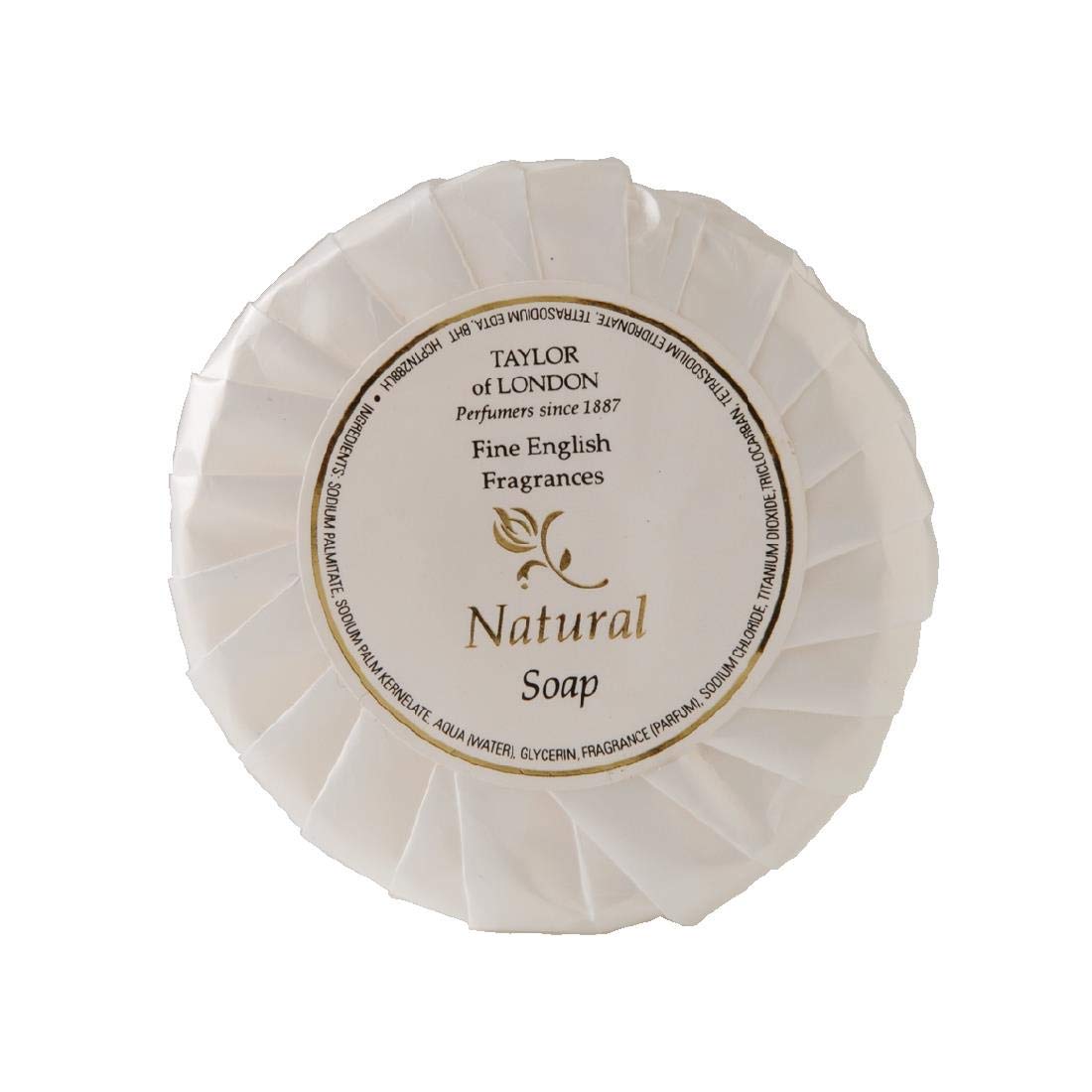 Natural Range Tissue Pleat Soap - Size: 25g. Box quantity: 100.