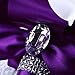 YJYdada Crystal Roses Pearl Bridesmaid Wedding Bouquet Bridal Artificial Silk Flowers (Purple)
