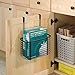 iDesign Axis Metal Over the Cabinet Storage Organizer, Waste Basket for Aluminum Foil, Sandwich Baggies, Cleaning Supplies, Garbage Bags, Bath Supplies, 6.2