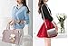 SNUG STAR Women's Fashion Mutifunction Leather Printing Top-Handle Tote Handbag Shoulder Cross Body Purse Bag Evening Bag 4Pcs Set (Rice White)