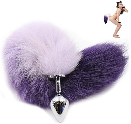 tentacle anal plug Metal Anal Toys Purple Fox Tail Anal Plug Erotic Toys