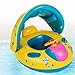 GOGOGOFUN Baby Swimming Rings Inflatable Baby Pool Float with Sunshade Seat with Horn,Big Size