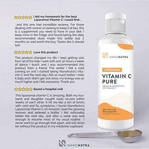 Liposomal Vitamin C Pure by NANONUTRA 301000mg Servings from Sodium