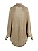 Simplee Apparel Women's Batwing Cocoon Cardigans Sweaters Loose Knitted Poncho Capes,Khaki,4-14