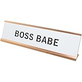 Boss Babe Nameplate Desk Sign