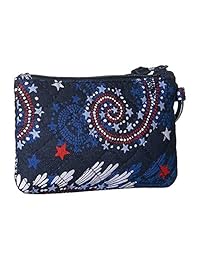 Vera Bradley Iconic - Funda con cremallera para DNI, color azul