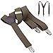 Braces Suspenders for Kids Men - Y Shape Adjustable Elastic Leather Suspenders by Kajeer (27.6 - 29.5 Inch ( 3 Years - 8 Years), Army green)