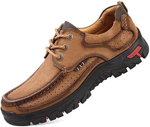 Mens Slip On Casual Shoes Leather Comfortable Walking Loafers