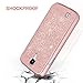 Galaxy S4 Case, Samsung Galaxy S4 Case, BENTOBEN Shockproof Glitter Luxury Shiny Bling Hard PC Case Slim Fit Sparkly Protective Phone Case Cover for Samsung Galaxy S4 for Girls & Women, Rose Gold