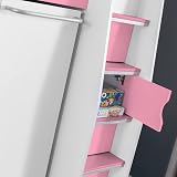 happybeds Pegasus High Sleeper Bed with Desk, Pink & White, 3FT view 4