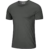 MAGCOMSEN Men's Short Sleeve UPF 50+ T-Shirt Quick Dry Workout Athletic Running Swim Tops Tee Rash Guard Performance Shirts
