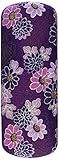 Japanese Floral Print Flowers Purple Eyeglasses / Sunglasses Hard Shell Case