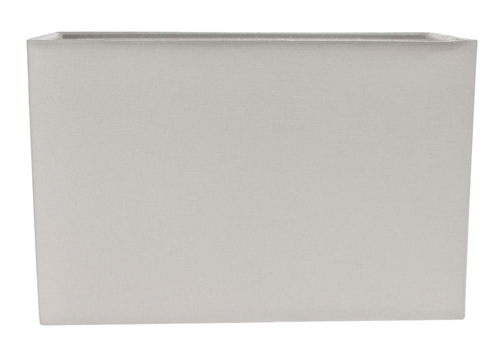 Contemporary and Stylish Dove Grey Linen Fabric Rectangular Lamp Shade for Wall Ceiling or Table - 29cm Length 60w Maximum Suitable for The Home or Commercial Usage by Happy Homewares — image 1