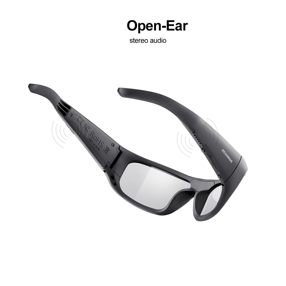 OhO Smart Glasses,Polarized Sunglasses with Bluetooth Speaker,Athletic/Outdoor UV Protection and Voice Control,Unisex(Transitional Lens)