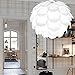 Excelvan Creative DIY KIT Pinecone Shape Puzzle Lampshade &IQ PP Suspension Ceiling Pendant Chandelier Light Shade Lamp For Christmas Living Room, Bedroom, Study, Dining room Decor Lighting (White1)