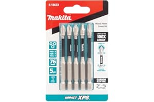Makita Impact XPS 75mm Power Bit Set 5 Piece PH2 SQ2 T25 E-18633