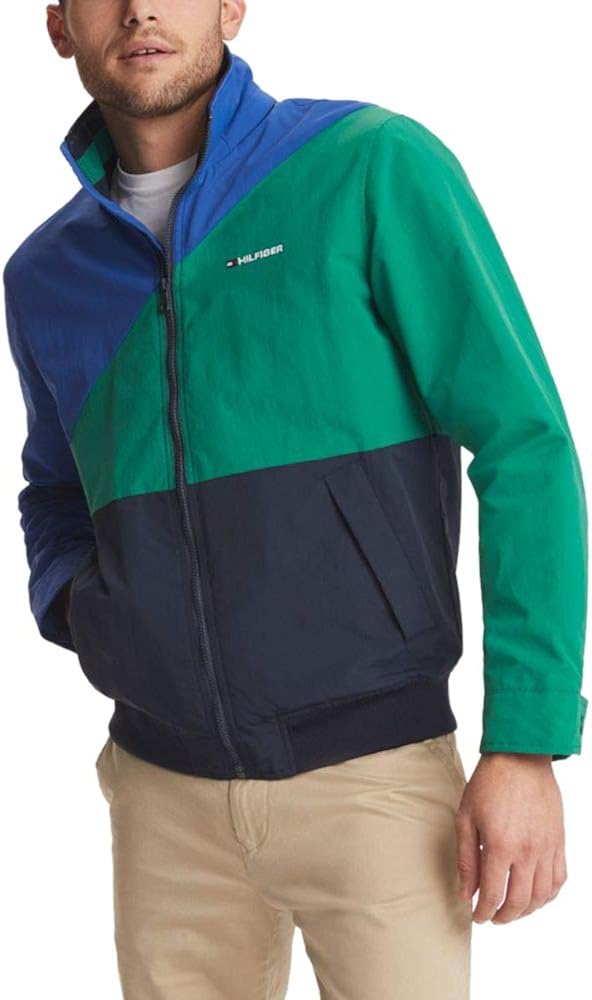 Tommy Hilfiger Men's Lightweight Waterproof Regatta Jacket at  Men’s Clothing store