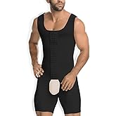 NonEcho Men Shapewear Tummy Control Full Body Shaper Slimming Bodysuit Plus Size