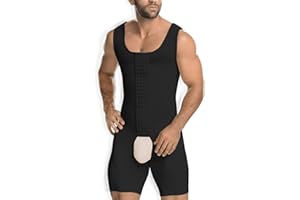 NonEcho Men Shapewear Tummy Control Full Body Shaper Slimming Bodysuit Plus Size