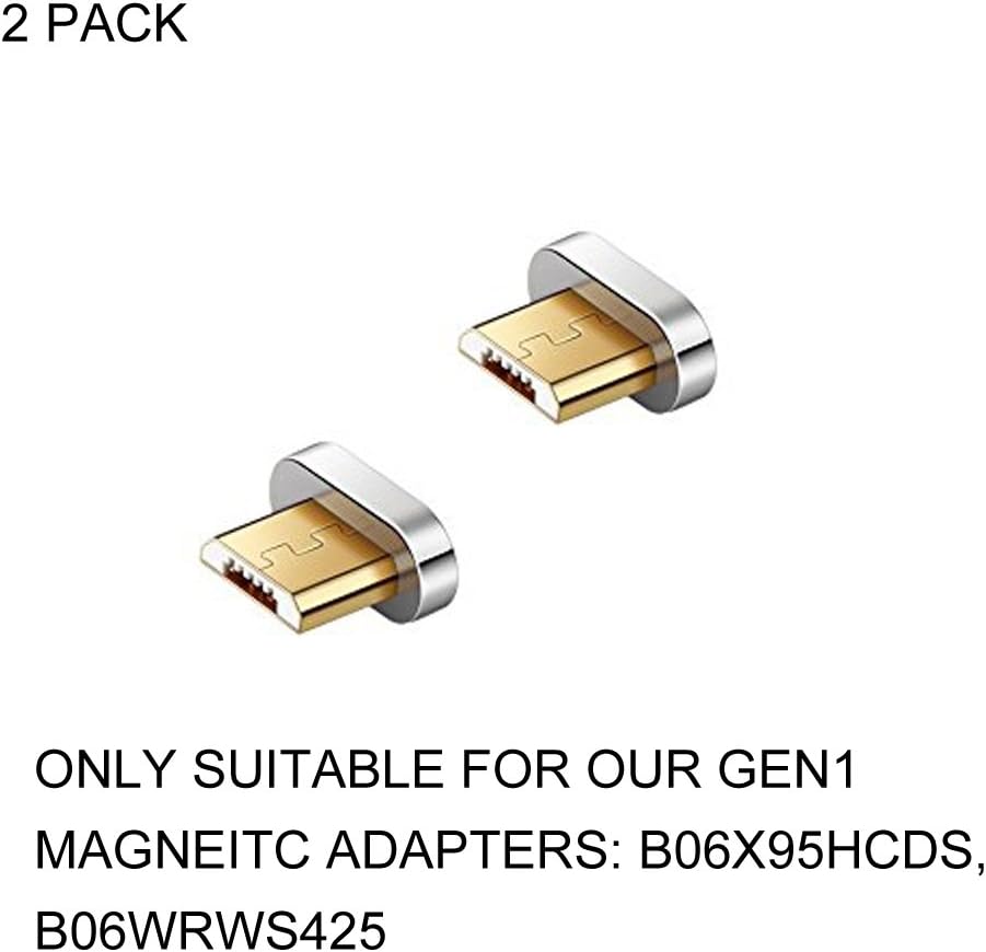 Magnetic Tips for Kript 1st Generation Magnetic Micro USB Adapter (2 Pack/no Adapter)