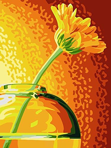 [WOODEN FRAMED] ALB 12" x 16" Paint by Numbers Diy Painting Famous Painting Collection (Portulaca Grandiflora)