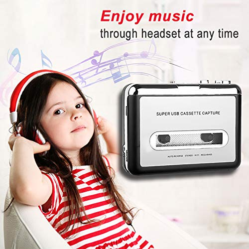 Cassette to MP3 Converter, Kaforble Portable Cassette Player, Audio