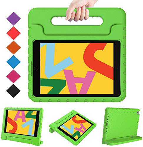 BMOUO Kids Case for iPad 10.2 2019, iPad 10.2 Case, iPad 7th Generation Case, Shock Proof Light Weight Convertible Handle Stand Kids Case for Apple iPad 10.2 inch 2019, Green