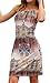 Happy Sailed Women Summer Dress Coverup Dress Floral Print Bohemian Beach Dresses,Medium Multicoloured