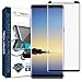 Tech Armor 3D Curved Ballistic Tempered Glass Screen Protector Designed for Samsung Galaxy Note 8 (2017) 1 Pack