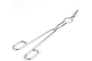 Stainless Steel Crucible Forceps, Sturdy Design with Aircraft Class Rivet, Non Slip Paws for Safe Handling, Portable for Conv