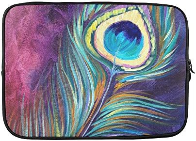 SLsenD Custom Peacock Feather Art Water Resistant Computer Bag Laptop Sleeve Notebook Case Cover 15 15.2 inch