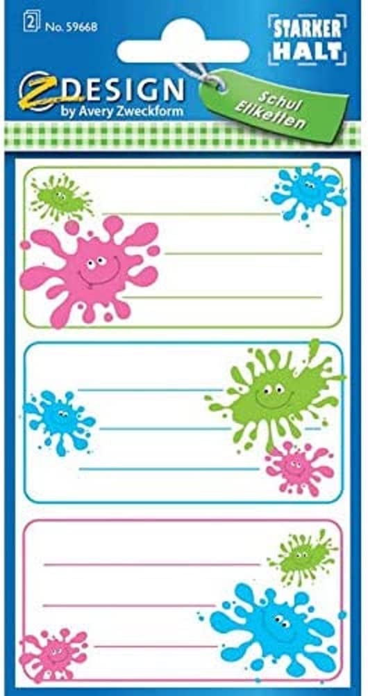 AVERY Zweckform 59668 Book Labels (Blobs) 6 Stickers