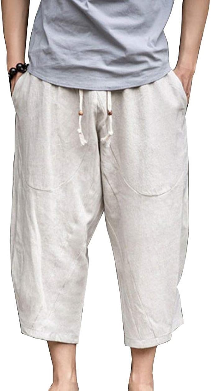 Men's Casual Beach Pants Linen Pants Casual Pants Harem Pants Bloomers
