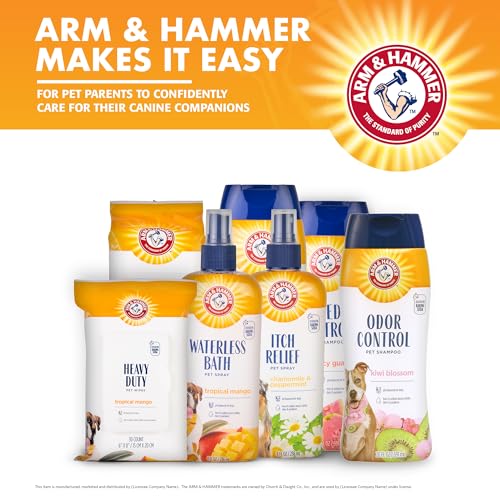 ARM & HAMMER FOR PETS BRIGHTENING DOG SHAMPOO, 20OZ SWEET PINEAPPLE SCENT | PROFESSIONAL QUALITY DOG WHITENING SHAMPOO, FREE OF SODIUM LAURYL SULFATE & PARABENS | ARM & HAMMER DOG SHAMPOOS