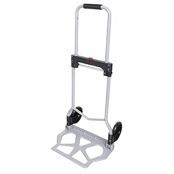 HomeFast Portable Heavy Duty Aluminum Folding Hand Luggage Cart Travel Trolley