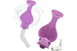 SNAWOP Dental Bite Blocks 2PCS Silicone Mouth Prop Saliva Ejector Shield with HVE Suction Tube Adapter Hands-Free Spit Isolation Device