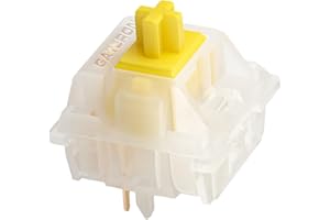 GATERON KS-3X1 V2 Milky Yellow Pro Pre-lubed 5 Pin Linear Keyboard for MX Gaming Mechanical Keyboard (90 Pcs, Milky Yellow Pro)