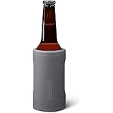BrüMate Hopsulator Bott'l Insulated Bottle Cooler for Standard 12oz Glass Bottles | Glass Bottle Insulated Stainless Steel Drink Holder for Beer and Soda (Matte Gray)
