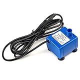 JIAN YA NA Super Silent New SP160 Replacement 12V Electric Water Pump 5.9ft Long Cable Low Power Consumption Motor Compatible for Eleoption Flower Pet Fountains (Blue Pump)