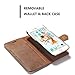 Iphone 6/6S Leather Wallet Phone Case Magnetic Back Case Protective Flip Cover with Card Slots Yellow
