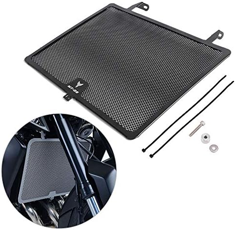 H2Racing Motorcycle Radiator Grille Guard Water Cooler Cover with Plastic Rope Replace Yam-aha FZ-09 2014-2018,MT-09 (FZ-09) 2013-2018,MT-09 Sport Tracker 2015-2016